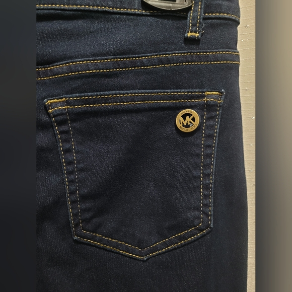 Michael Kors Women 8 Izzy Skinny Jeans Slim Mid Rise Dark Wash Blue New NWT - Picture 5 of 10